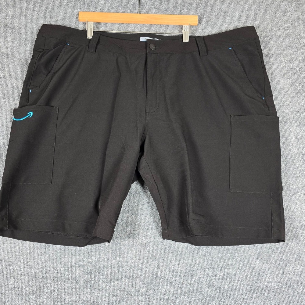 Amazon Essentials Men's Black Cargo Shorts Size 4XL Lightweight Stretch‎